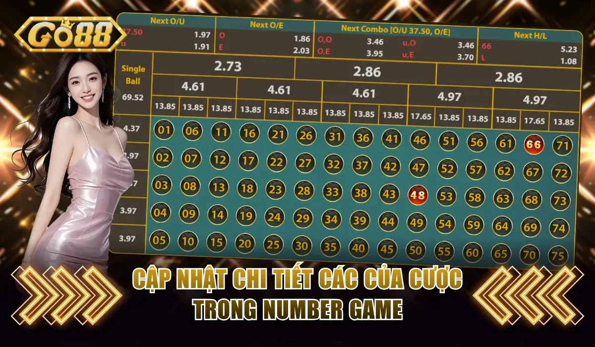 Cập nhật chi tiết các của cược trong Number game