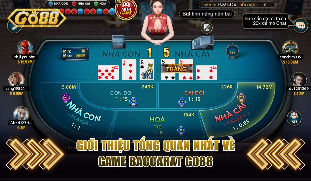 Giới thiệu tổng quan nhất về game Baccarat Go88