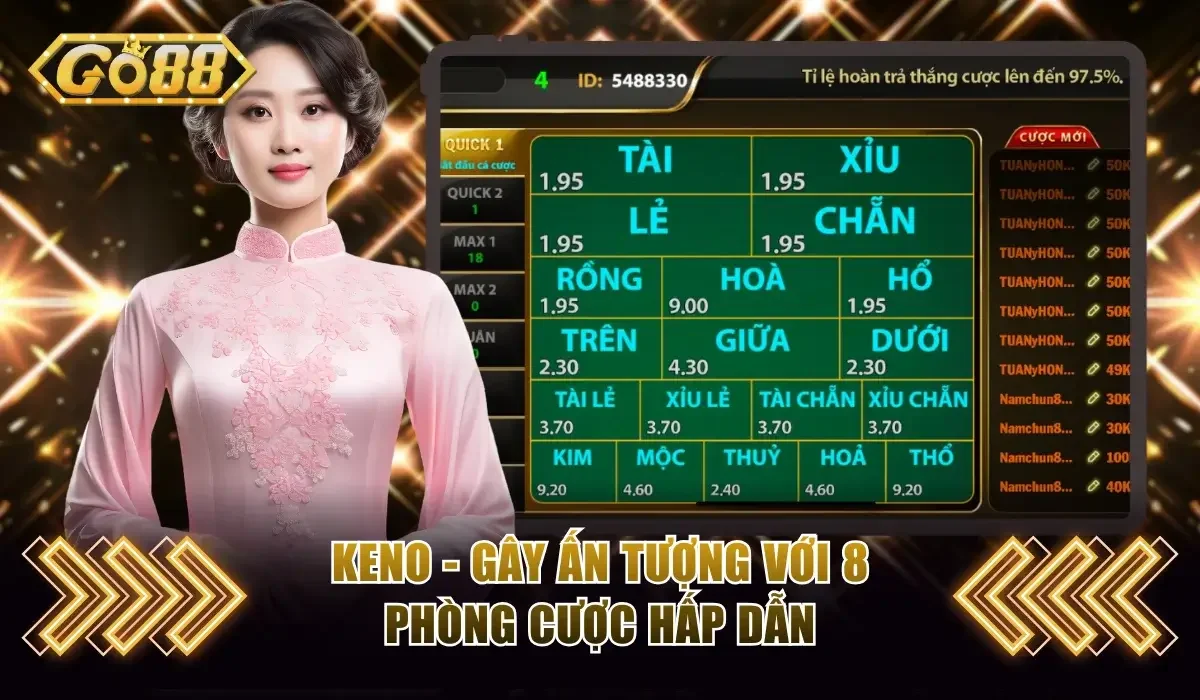 Keno là một trong những game lô đề Go88 đặc sắc nhất