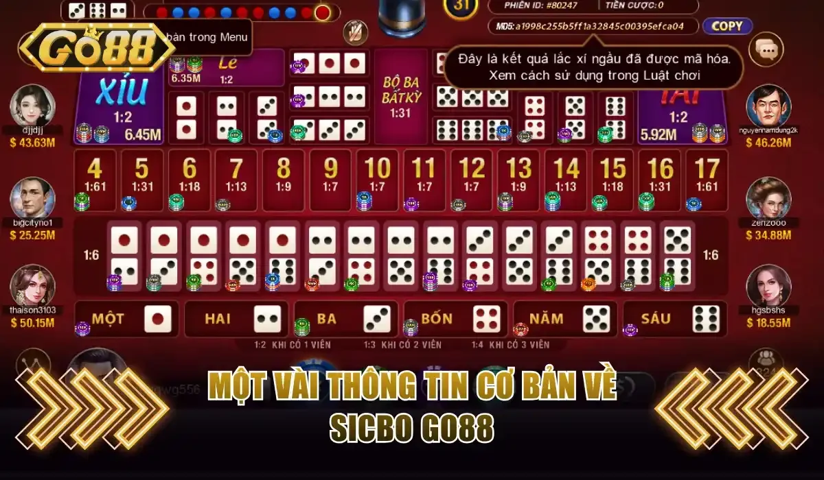 Một vài thông tin cơ bản về sicbo Go88