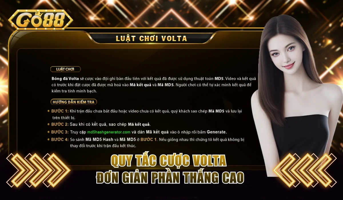 Quy tắc cược Volta đơn giản phần thắng cao