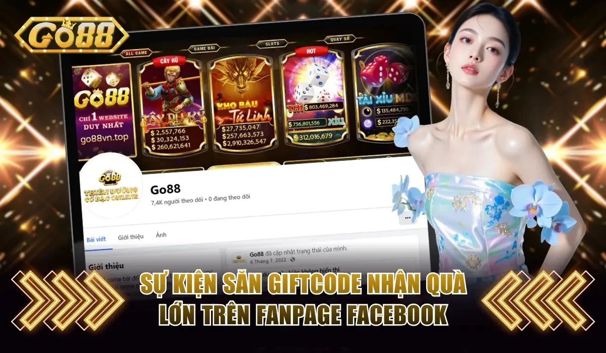 Sự kiện săn giftcode nhận quà lớn trên fanpage Facebook