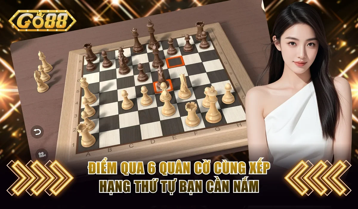 Điểm qua 6 quân cờ cùng xếp hạng thứ tự bạn cần nắm