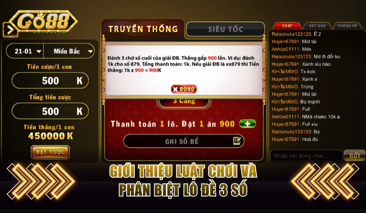 Giới thiệu luật chơi và phân biệt lô đề 3 số