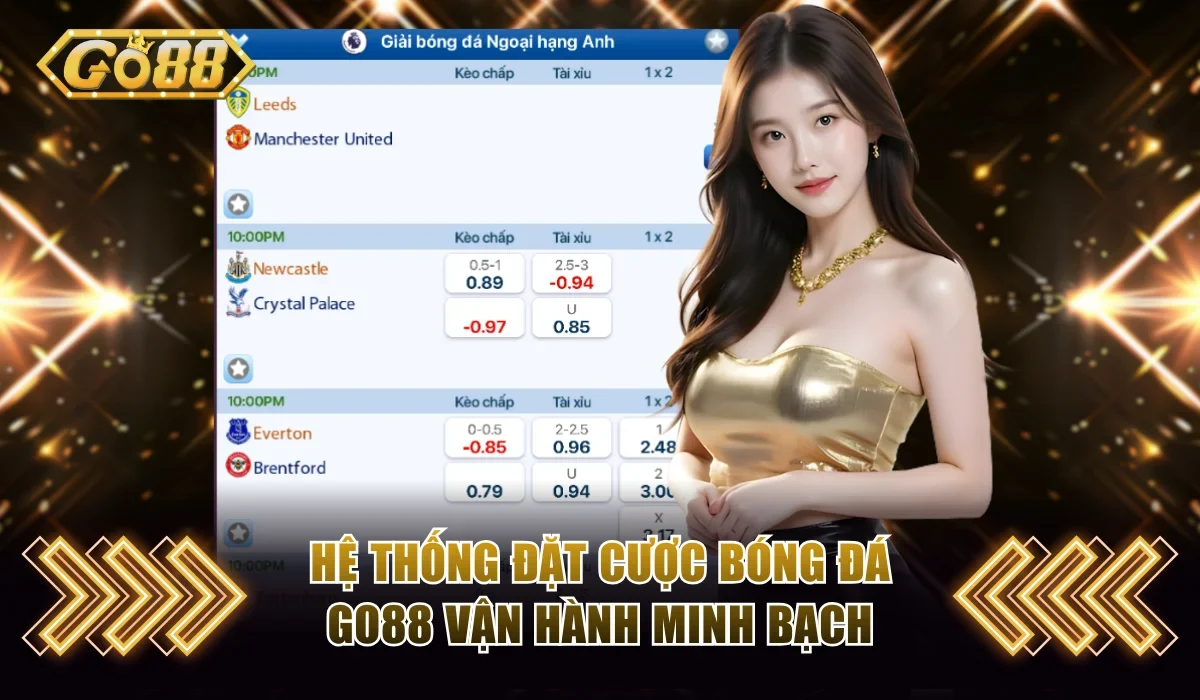 Hệ thống đặt cược bóng đá GO88 vận hành minh bạch