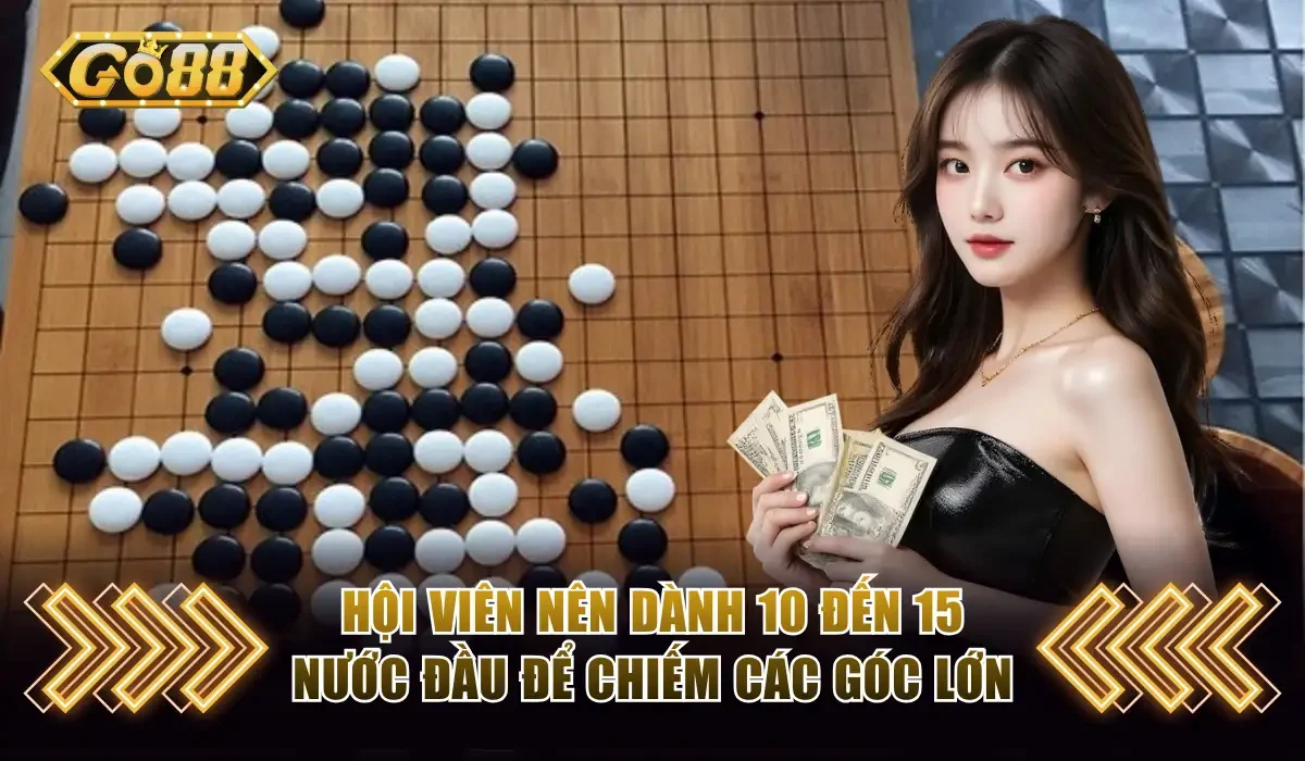 Hội viên nên dành 10 đến 15 nước đầu để chiếm các góc lớn