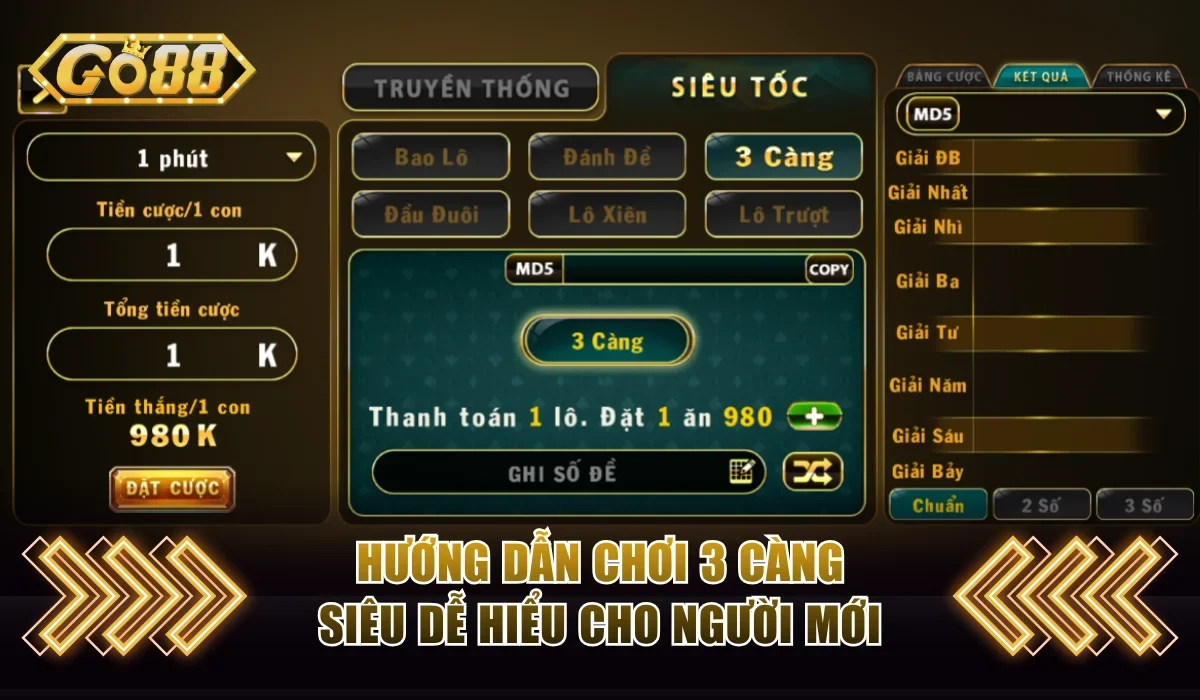 Hướng dẫn chơi 3 càng siêu dễ hiểu cho người mới