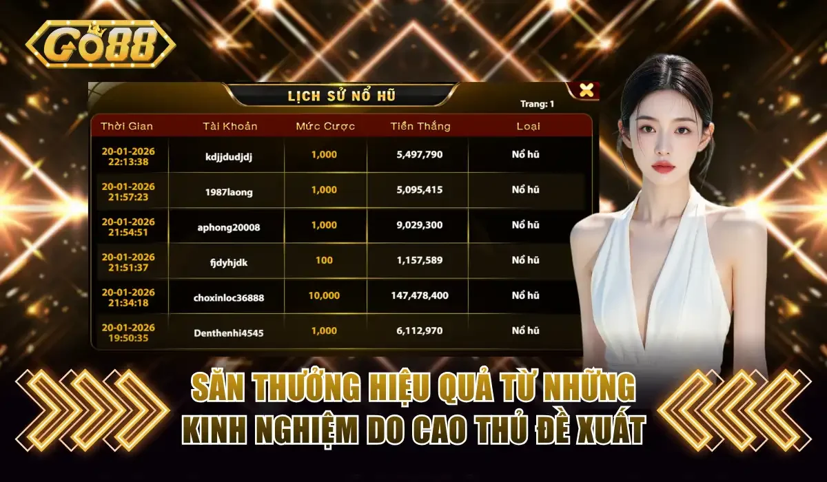 Săn thưởng hiệu quả từ những kinh nghiệm do cao thủ đề xuất